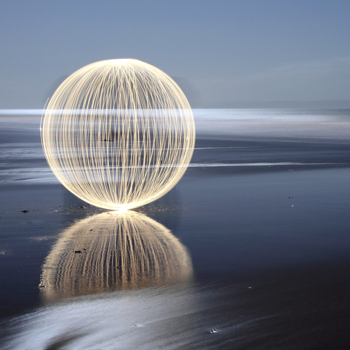 Light painting is exciting spectators with great colors and shapes.