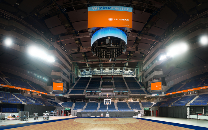 The court at WiZink Center, Madrid
